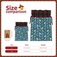 thumbnail image 3 of Rocae Dinosaur on the Beach Vacation Print Christmas Drawstring Linen Gift Bag with Drawstrings Treat Bag Goody Present Bags for Christmas Party Favor, 3 of 8