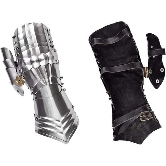 Medieval Late Mitten Gauntlet Pair