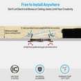 thumbnail image 3 of 48 Pack 7W 3 Inch Ultra-Thin LED Recessed Light with J-Box, Dimmable, 400lm Slim Panel Downlight, Oil Rubbed Bronze, 2700K Soft White, 3 of 7