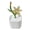 Yellow, variant on mdesiwst Mini Glass Potted Flower Figurine Hand Blown Faux Crystal Artificial Lily Flower Collectible Ornament for Women Mom Wedding Home Table Centerpiece