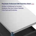 thumbnail image 3 of Outdoor Grill Table Cart with Stainless Steel Top&3-Shelf ＆ Trash Bag Holder Navyblue, 3 of 7