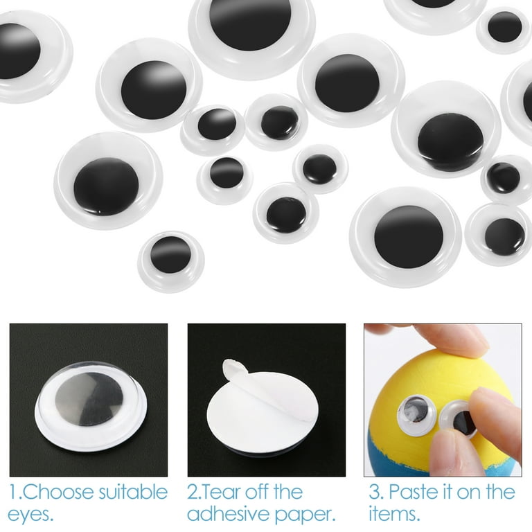 120 Pcs Googly Eye Balls Self-Adhesive Glow in The Dark Fake Eyes