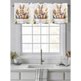 thumbnail image 4 of Spring Easter Curtain Valances for Windows, Watercolor Eggs Botanical Bunny Kitchen Valance Window Treatment, Light Filtering Block Curtains for Bathroom/Bedroom/Living Room 60'' x 18'', 4 of 9