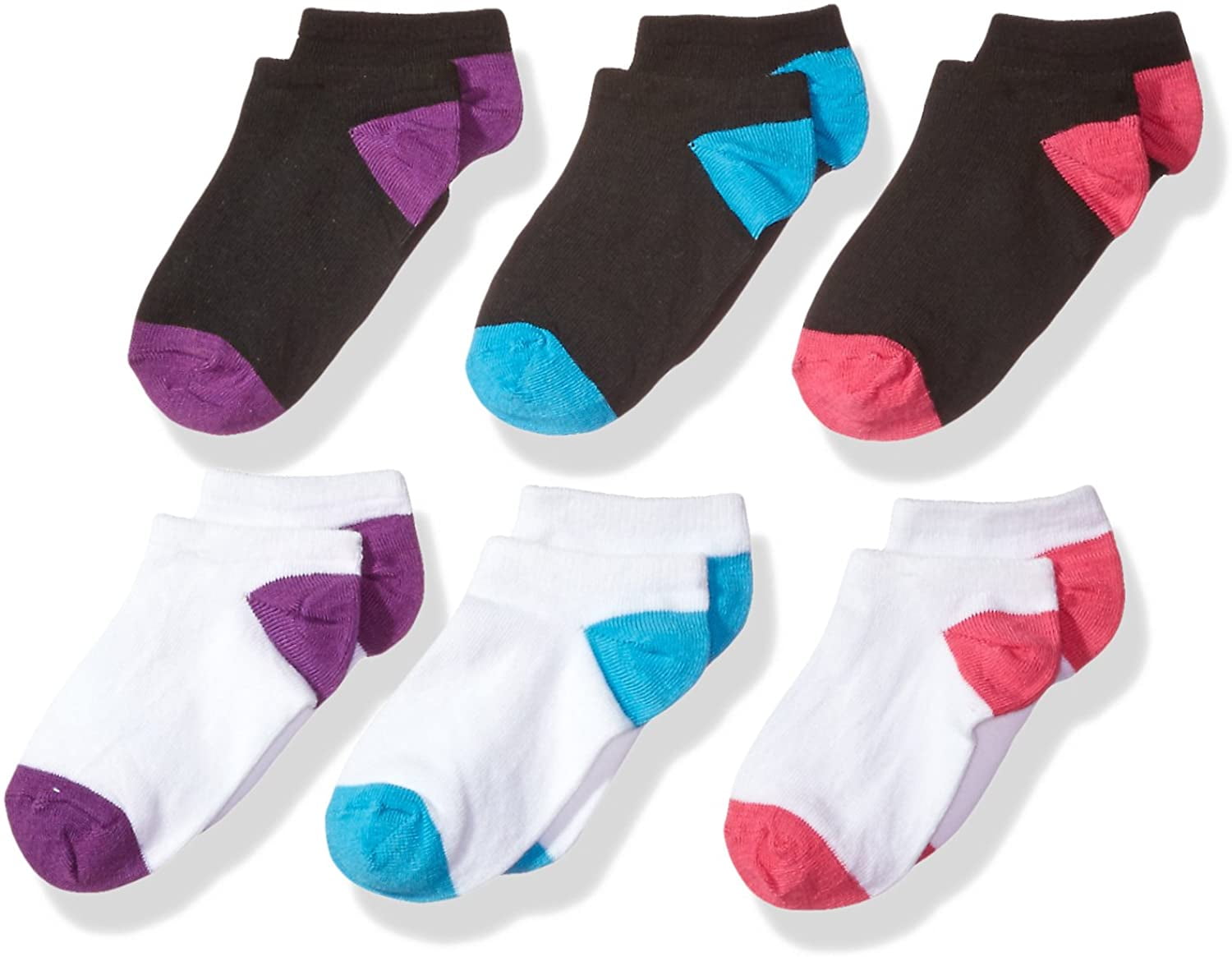 Fruit Of The Loom Girls 6 Pack No Show Socks - Walmart.com
