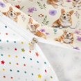 thumbnail image 4 of Homewish Cute Corgi Dog Duvet Cover Queen,Flower Leaves Queen Bedding,Cream,Polkadot Reversible,3 Pieces,1 Duvet Cover and 2 Pillowcases, 4 of 6
