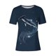thumbnail image 2 of Tops de Ajuste Suelto para las Mujeres Sudadera Casual Impresa Manga Corta Cuello Redondo Superior, Poliéster, 2 of 4