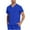 Blue, variant on Aofany Scrub Tops for Men Men's Solid Color Scrubs Tops Plus Size Short Sleeve V Neck Working Nurse Unifrom with Pockets