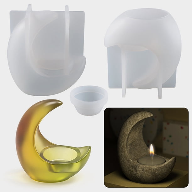 UPOUART 1Jgo De Silicona Duradero Para Soporte De Vela Tealight Con Lunar