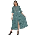 thumbnail image 1 of Moomaya Robe Tunique Imprimée à Manches Courtes Kurti d'Été pour Femmes, 1 of 5