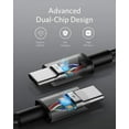 thumbnail image 4 of (3 pack) Anker USB C to USB C Cable, Type-C Charging Cord Fast Charge(10FT,100W), Compatible for iPhone 17/17 pro, MacBook and More(Black), 4 of 8