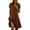 Brown, variant on Lovzfmll Shirt Dress for Women, Collared Short Sleeve, Casual Mid-Length Dress Purple, S