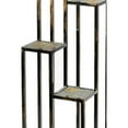 thumbnail image 4 of 4 Tier Cast Iron Frame Plant Stand with Stone Topping Black and Gold, 4 of 5