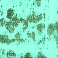 thumbnail image 1 of Ahgly Company Machine Washable Indoor Square Abstract Turquoise Blue Modern Area Rugs, 3' Square, 1 of 4