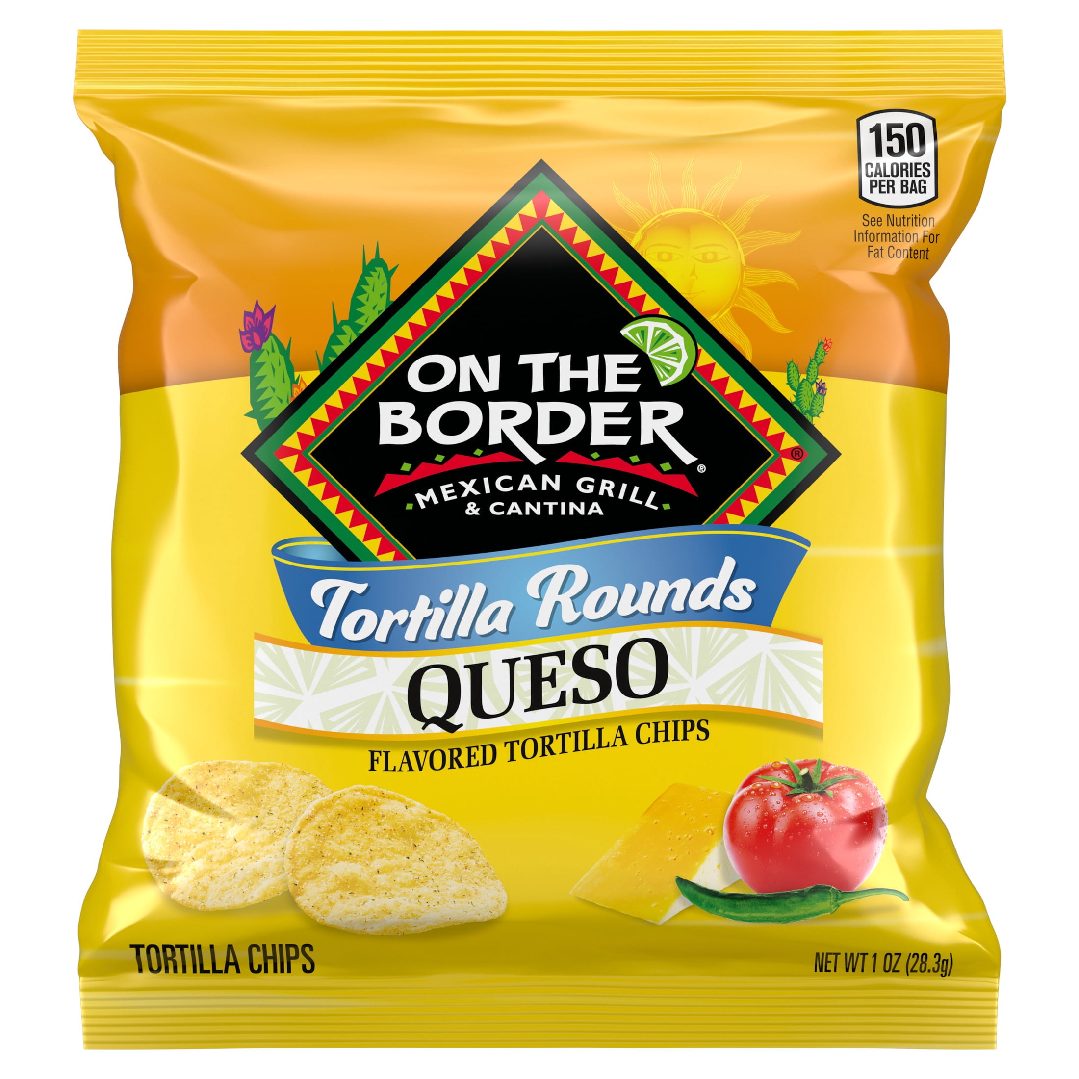 On The Border Tortilla Chips Rounds Variety Pack, 1 oz, 18 Count Box