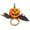 A, variant on Halloween Pumpkin Napkin Rings Set of 4, Handcrafted Table Decor with Smiling Jack-O'-Lantern Design for Holiday Parties, Autumn Dining, and Festive Gatherings