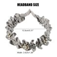 thumbnail image 2 of Unique Bargains Rhinestone Pleated Headband Faux Pearl Headband Women Hairband Gray, 2 of 7