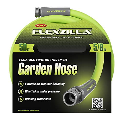 Flexzilla HFZG550YW Garden Lead-In Hose 5/8 In. x 50 ft Heavy Duty Lightweight Drinking Water Safe