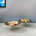 thumbnail image 4 of Stainless Steel Serving Tray High-footed Metal Fruit Plate Elegant Food Presentation Dish for Living Room Coffee Table gold, 4 of 4