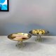 thumbnail image 4 of Stainless Steel Serving Tray High-footed Metal Fruit Plate Elegant Food Presentation Dish for Living Room Coffee Table gold, 4 of 4