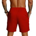 thumbnail image 3 of Iaqnaocc Mens Shorts Beach Drawstring White Shorts Men Big and Tall Quick Drying Loose Fit Lightweight Summer Elastic Pants With Pockets Red 3XL, 3 of 3
