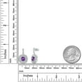 thumbnail image 3 of Gem Stone King Purple Amethyst Dangle Earrings for Women | 3.12 Cttw | Gemstone Birthstone | Round 6MM, 3 of 6