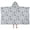 Gray Cartoon Unicorn, variant on Mini Unicorn Head Pattern Hooded Bath Towel，50"x30" for Ages 3 To 12 Kids, Quick Dry Lightweight Soft Microfiber Hood Beach Towel Cover Up for Kids