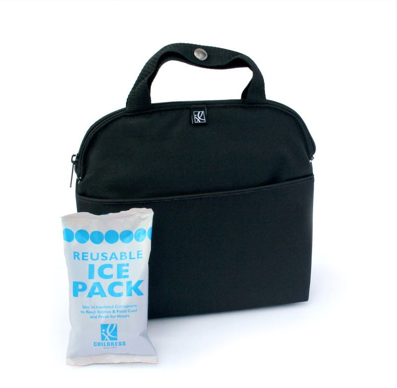 Bag Only Luxja Breastmilk Cooler Bag Black Hold Four 5 Ounce Breastmilk Bottles Leakproof Breast Milk Cooler for 4 or 5 Ounce Bottles