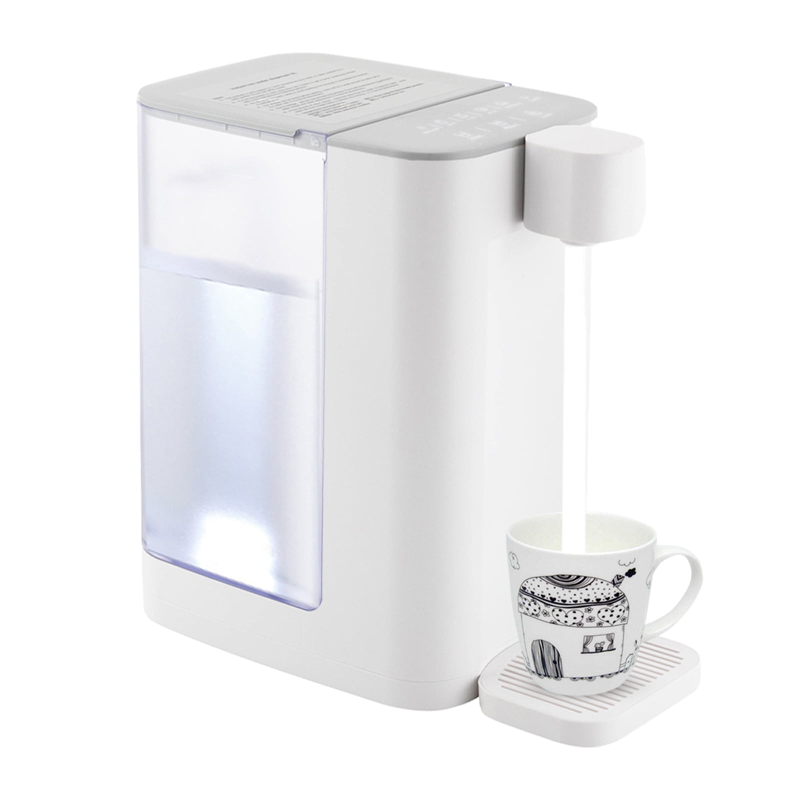 YIYIBYUS 3L Instant Hot Water Dispenser, 1600W Electric Kettles for Quick Heating & Outputting, Adjustable 5 Temperatures & 2 Water Outputs, White