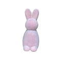 thumbnail image 2 of Easter Bunny Figurine, Flocked Decor, Spring Table Centerpiece, Indoor Holiday Decoration, for Home, Office, Shelf, Mantel, Party, Festive Display, Set of Decorations, 2 of 2