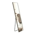 thumbnail image 3 of 58''x15''Square Shaped Full Length Mirror, Full Body Floor Mirror Standing Hanging or Leaning Wall, Arch Wall Mirror with Stand Metal Support for Bedroom Cloakroom, Gray, 3 of 7