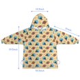 thumbnail image 6 of Football Helmet Beige Pattern Teens Oversized Sherpa Wearable Blanket Hoodie, Hooded Blanket Sweatshirt with Large Pockets, 6 of 6