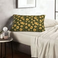 thumbnail image 7 of Binfone Black Ink Green Plaid Sunflower Standard Size Pillowcase, Long Staple Pure Cotton Envelope Closure Pillow Cover (Pillow core not included),14"x20", 7 of 7