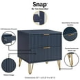 thumbnail image 6 of 2-Piece DUMBO Standard 3-Drawer Dresser and DUMBO 2.0 Nightstand in Blue, 6 of 12