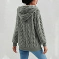 thumbnail image 6 of Women's Full Zip Hoodies Winter Warm Plush Coats Teddy Fleece Hooded Jacket, 6 of 6