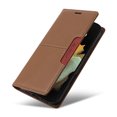 thumbnail image 6 of For Samsung Galaxy S21 Ultra Flip Wallet Case,[RFID Blocking]PU Leather Magnetic Folio Cover,With Card Slots,Flip Folding Kickstand,Shockproof TPU Anti-fall Rugged Phone Case Cover,Brown, 6 of 9