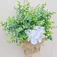 thumbnail image 6 of Simulated Hydrangea Rattan Door Hanging Basket Spring Summer Home Decor Wedding Party Front Door Garland Farmhouse Style Cream Color Vintage Design Multi-Occasion Use, 6 of 8
