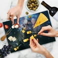 thumbnail image 4 of Constellation Cutting Board, Giant Nebula in Vivid Colors Space Motion Supernova Futuristic, Decorative Tempered Glass Cutting and Serving Board, Large Size, Pale Pink Blue Black, by Ambesonne, 4 of 5