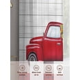 thumbnail image 6 of Independence Day Sheer Curtains 45 Inch Length 2 Panels Set Window Treatments, Red Truck Flag Sunflowers Wooden Grain Rod Pocket Semi Curtains for Living Room/Bedroom/Kitchen Décor, 104"W x 45"L, 6 of 7