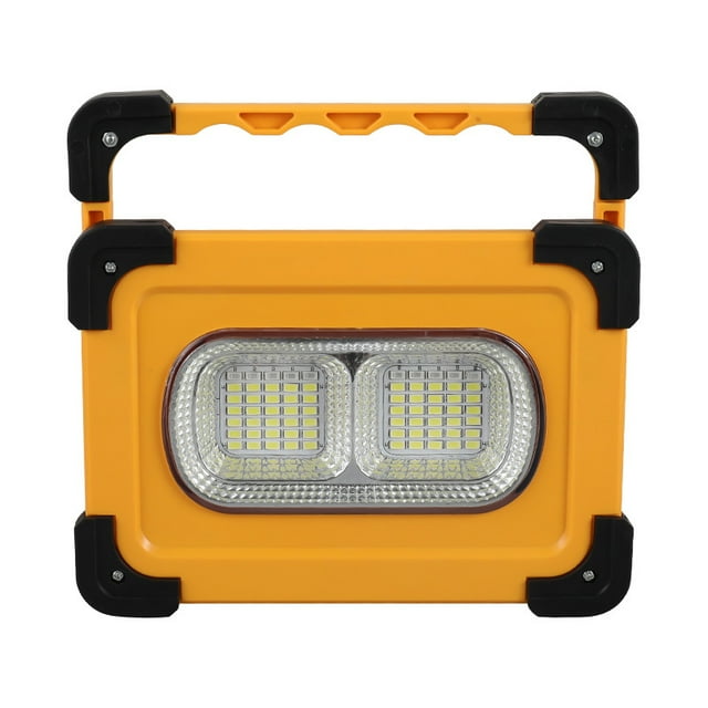 Luz de trabajo LED portátil, foco recargable solar y USB con soporte, luz de inundación LED impermeable para acampar al aire libre, senderismo, pesca