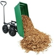 thumbnail image 6 of 36.60''x 19.55''x 20.08'' Collapsible Garden Wheelbarrow, Folding Yard Cart with Steel Frame, Lawn Cart with 4 Pneumatic Tire for Grass, Soil, Leaf and Garden Supplies, 300 Pound Capacity, Grass Green, 6 of 9