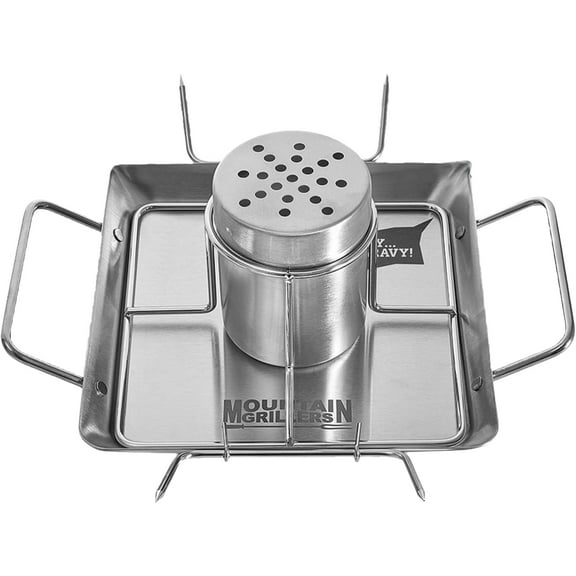 Beer Can Chicken Roaster Stand - Stainless Steel Holder - Barbecue Rack for The Grill, Oven or Smoker - Dishwasher Safe - Includes 4 Vegetable Spikes