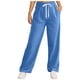 thumbnail image 1 of Pantalones deportivos con forro polar para mujer: pantalones joggers de cintura alta y pierna recta ancha con bolsillos, pantalones de yoga para entrenamientos informales, diseño con cintura elásti, 1 of 6