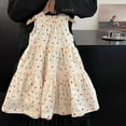 thumbnail image 4 of JUSLIO Girls Cute Dress with Pockets Crew Neck Sleeveless Casual Cotton Dresses Size 5 Y, 4 of 5