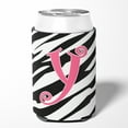 thumbnail image 2 of Carolines Treasures CJ1037-YCC Letter Y Initial Monogram - Zebra Stripe And Pink Can Or Bottle  Hugger, 2 of 5