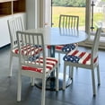 thumbnail image 4 of Lsque Vintage American Flag Printed Square Couch Cushion Covers, Floral Sofa Cushion Covers Replacement, Stretch Couch Covers for Couch-16.9in, 4 of 9