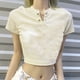 thumbnail image 5 of Top Corto de Manga Corta Nikou Camiseta Estampada Cuello en V Multifuncional, 5 of 9