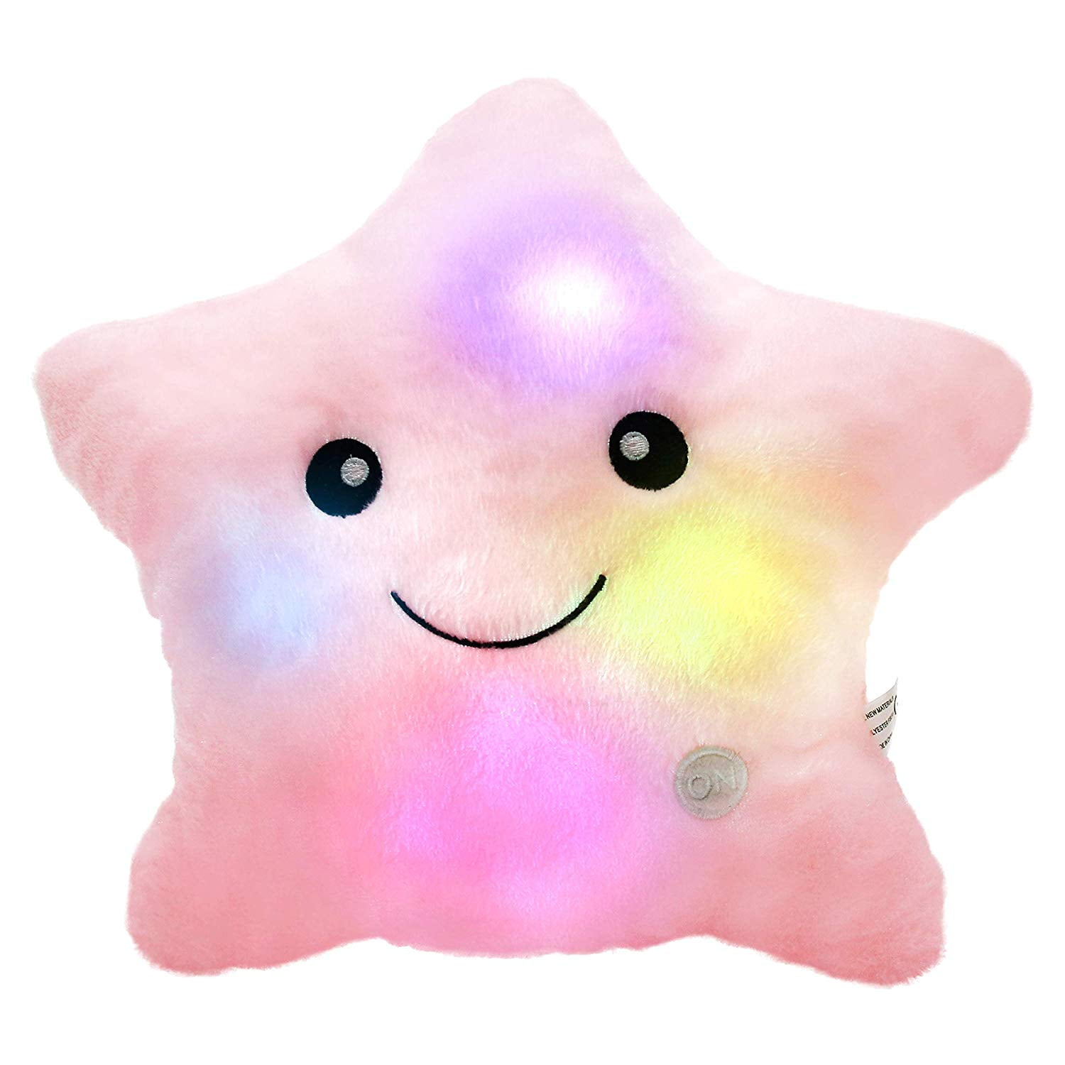 Creative Twinkle Star Glowing LED Night Light Plush Pillows Stuffed
