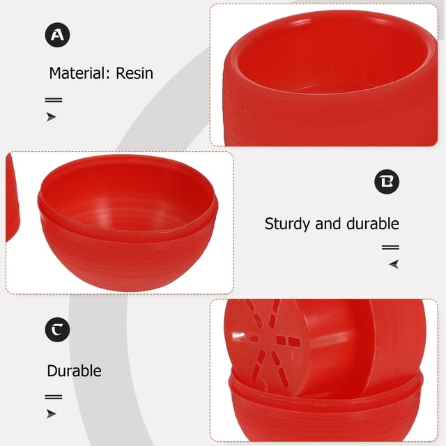 unbranded Maceta Resistente De Resina Roja Para Plantas Suculentas Y Interior