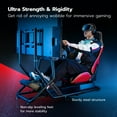 thumbnail image 4 of ARES WING Racing Simulator Cockpit with Seat and Monitor Mount, Adjustable Sim Racing Cockpit Compatible with Logitech, Thrustmaster, Fanatec, Moza, for PS5, PS4, Xbox and PC, Red, 4 of 8