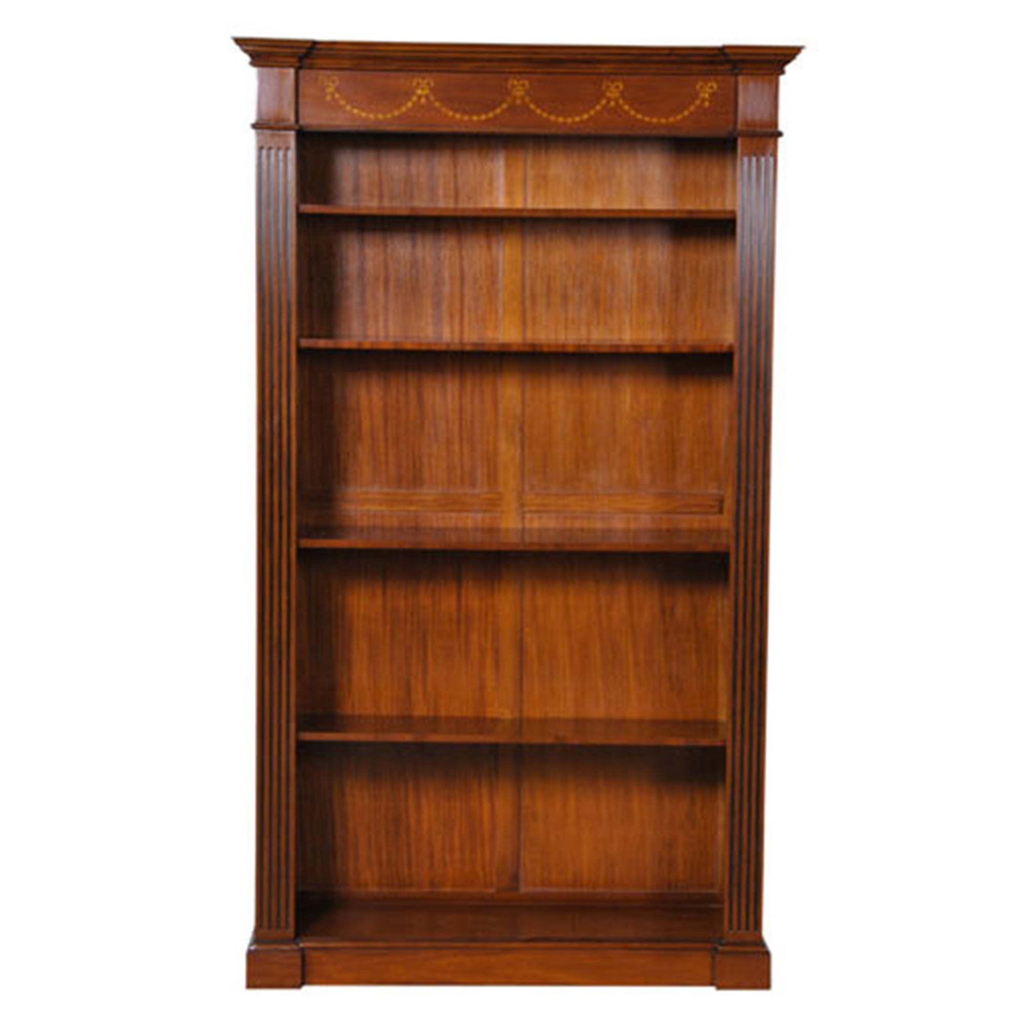  Mahogany Bookcase with Simple Decor